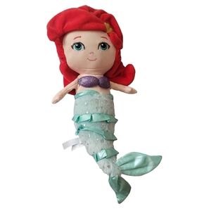 Disney Baby Ariel Stuffed Animal Crinkle Toy The Little Mermaid Sensory